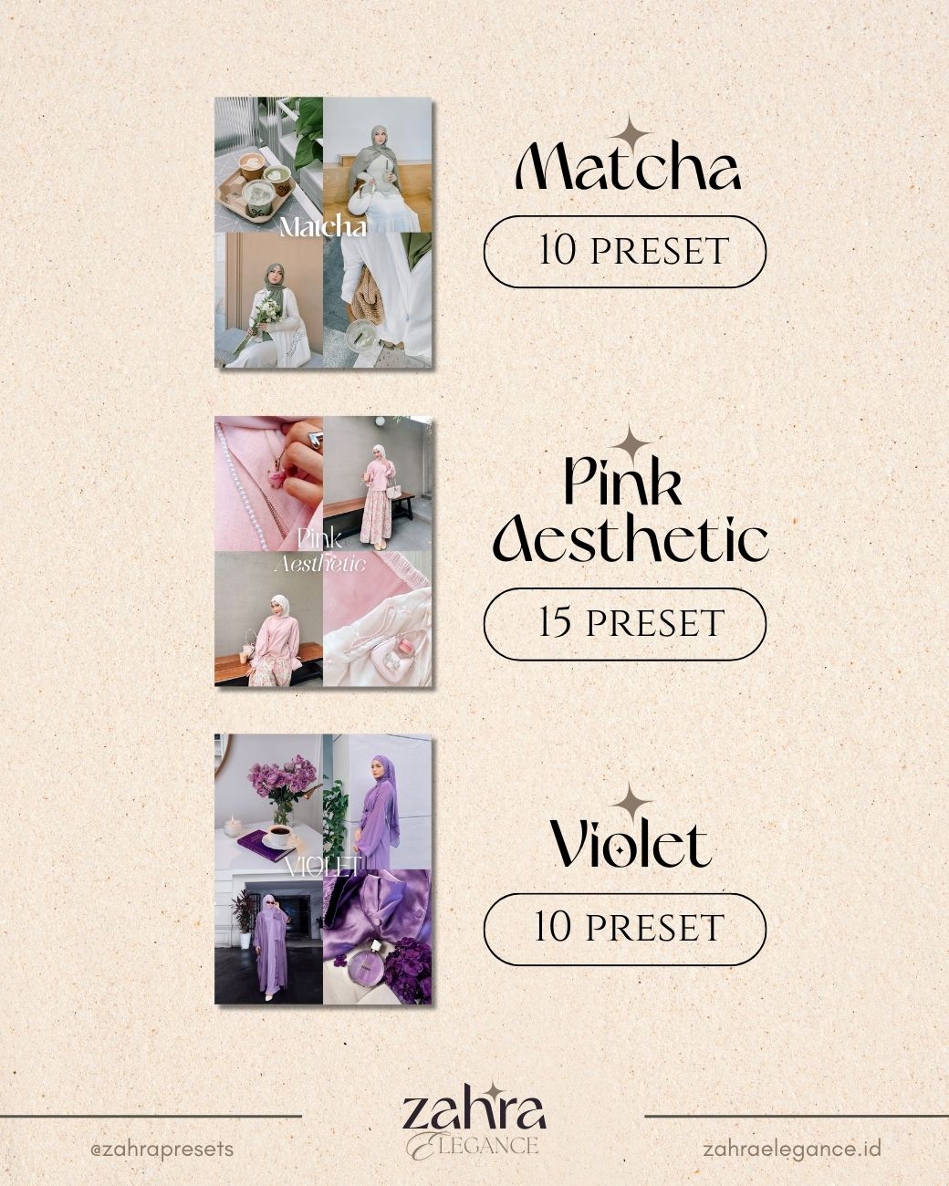 MUSLIMAH AESTHETIC BUNDLE 16 COLLECTIONS [170+ PRESETS]