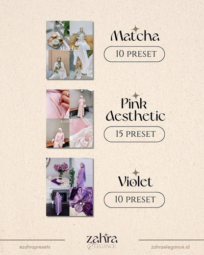 MUSLIMAH AESTHETIC BUNDLE 16 COLLECTIONS [170+ PRESETS]