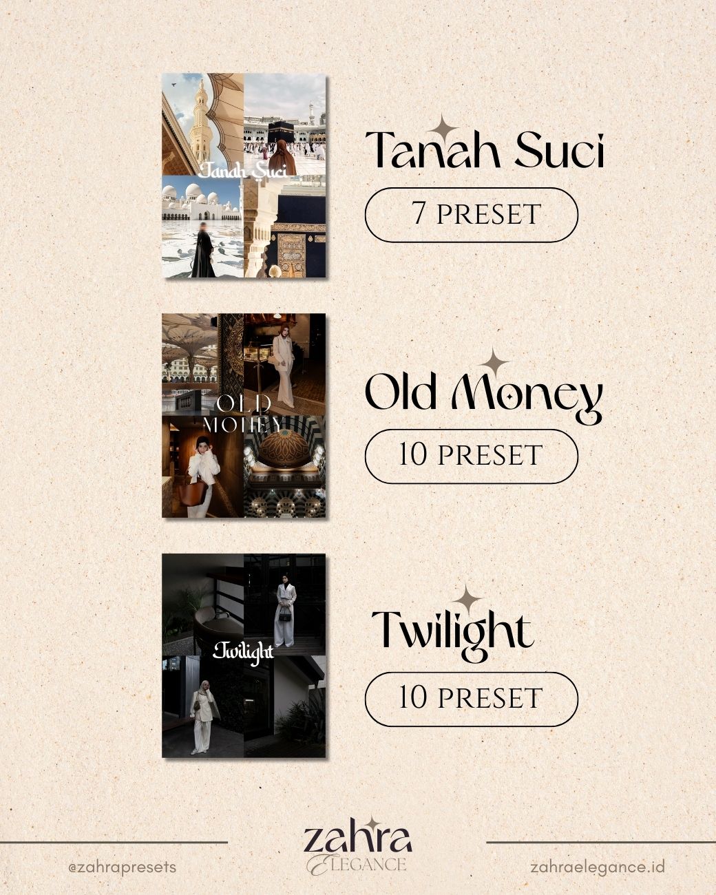 MUSLIMAH AESTHETIC BUNDLE 16 COLLECTIONS [170+ PRESETS]