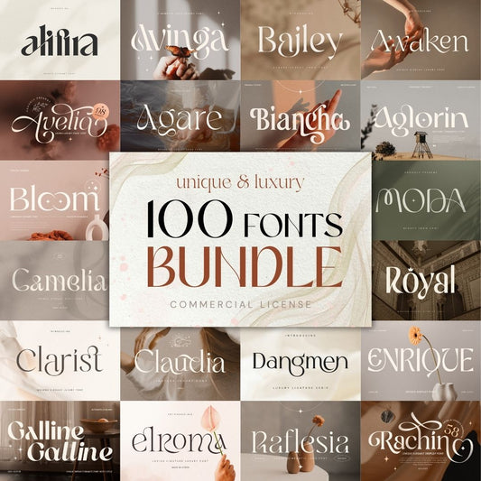 [BONUS] 100 Premium Font Bundle – Perfect for UMKM & Content Creator