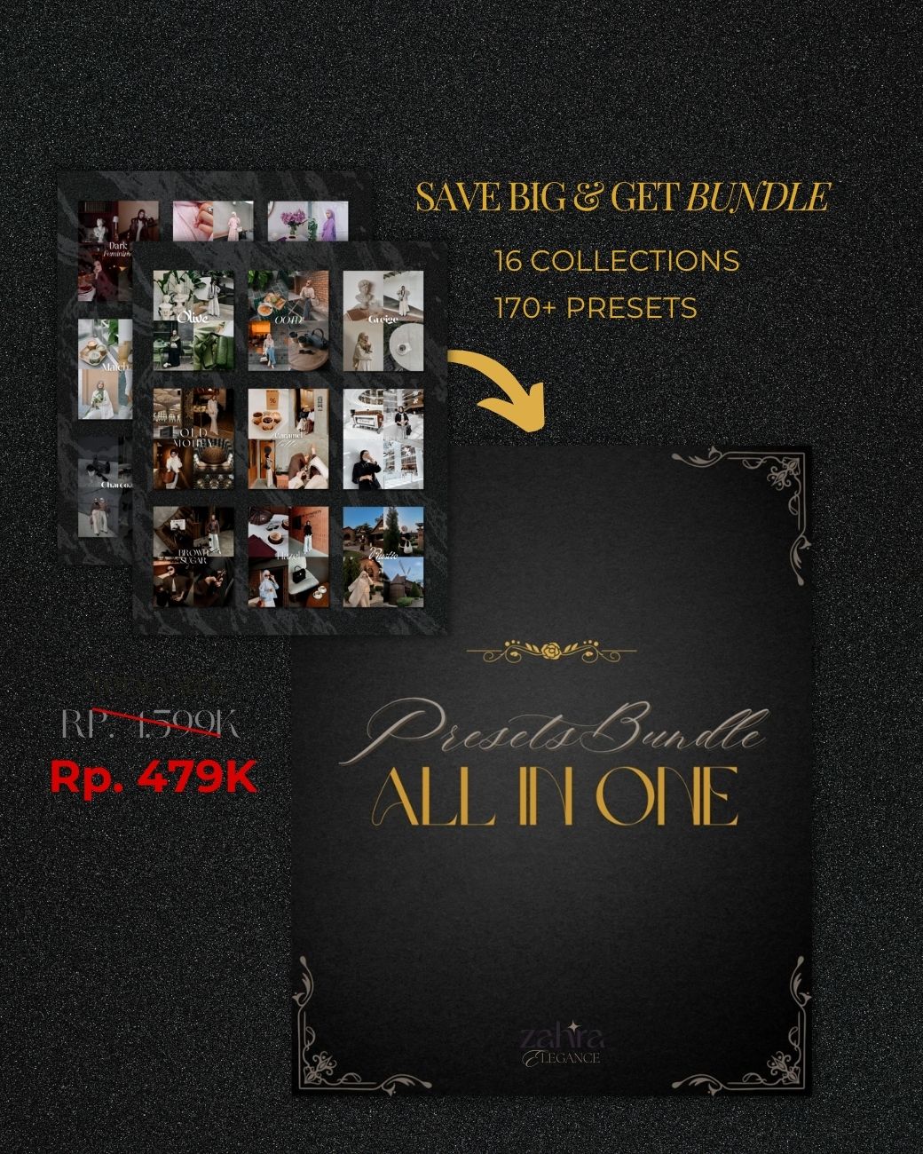 MUSLIMAH AESTHETIC BUNDLE 16 COLLECTIONS [170+ PRESETS]